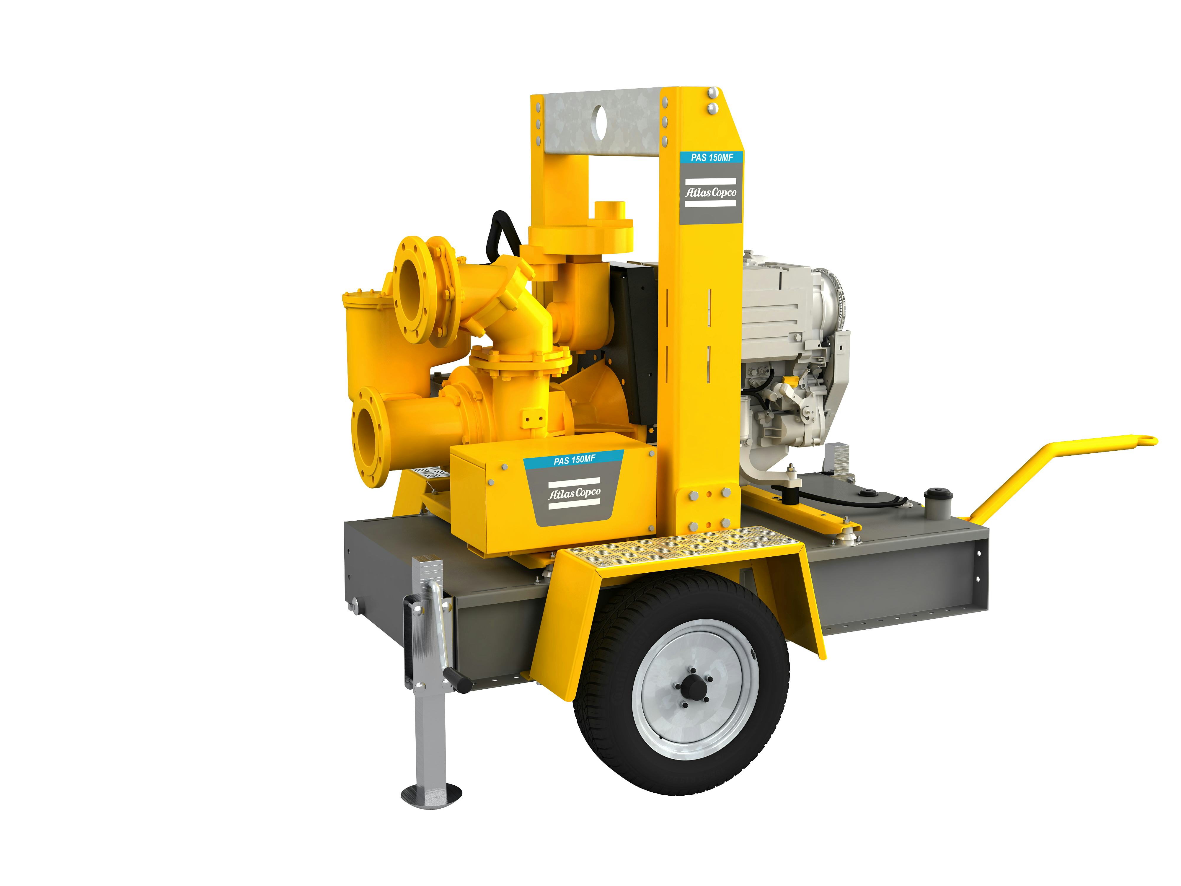 Atlas Copco PAS 150MF pomp op aanhanger.
