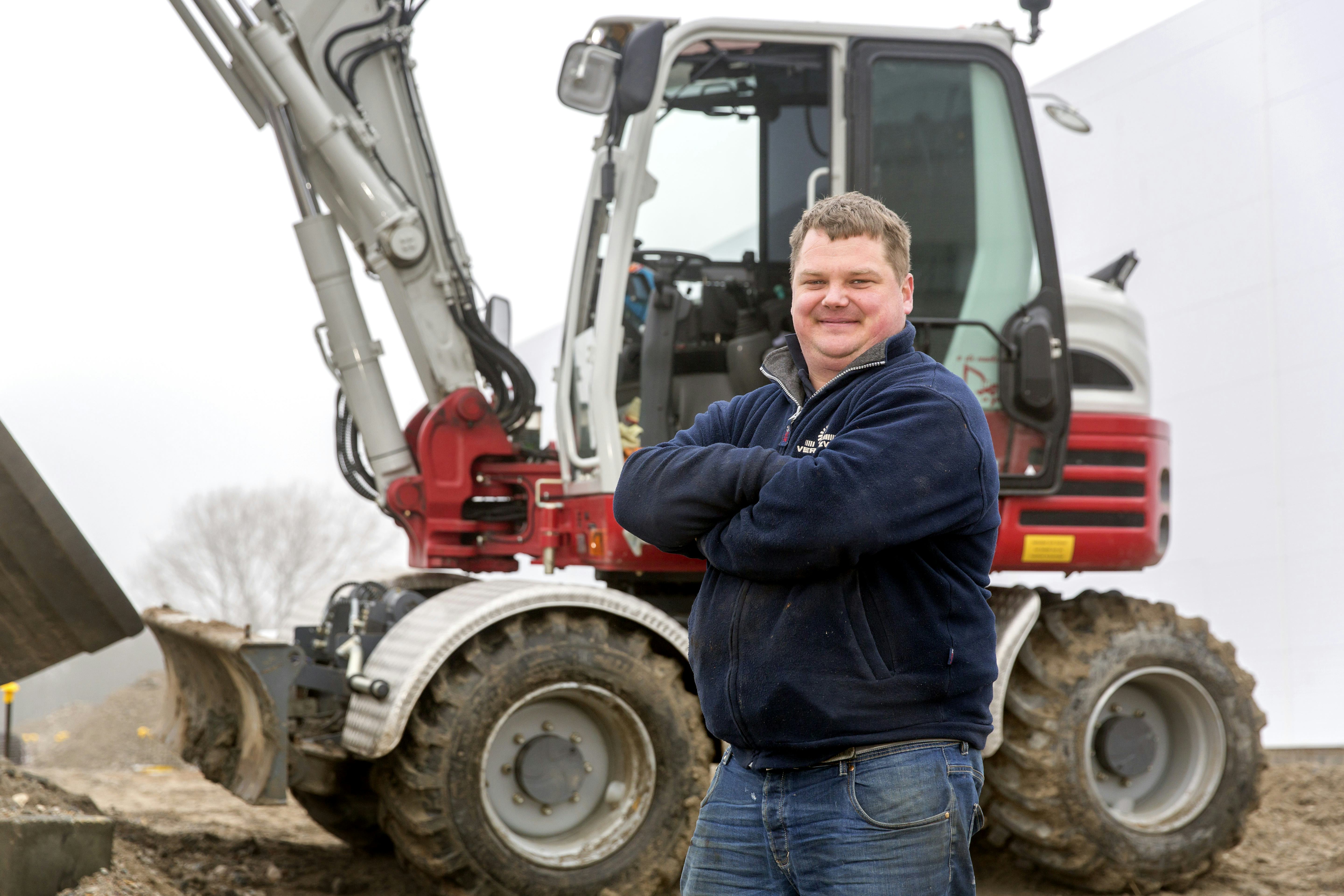 Machinist van de maand februari: Rolf van de Wal en zijn Takeuchi TB295W