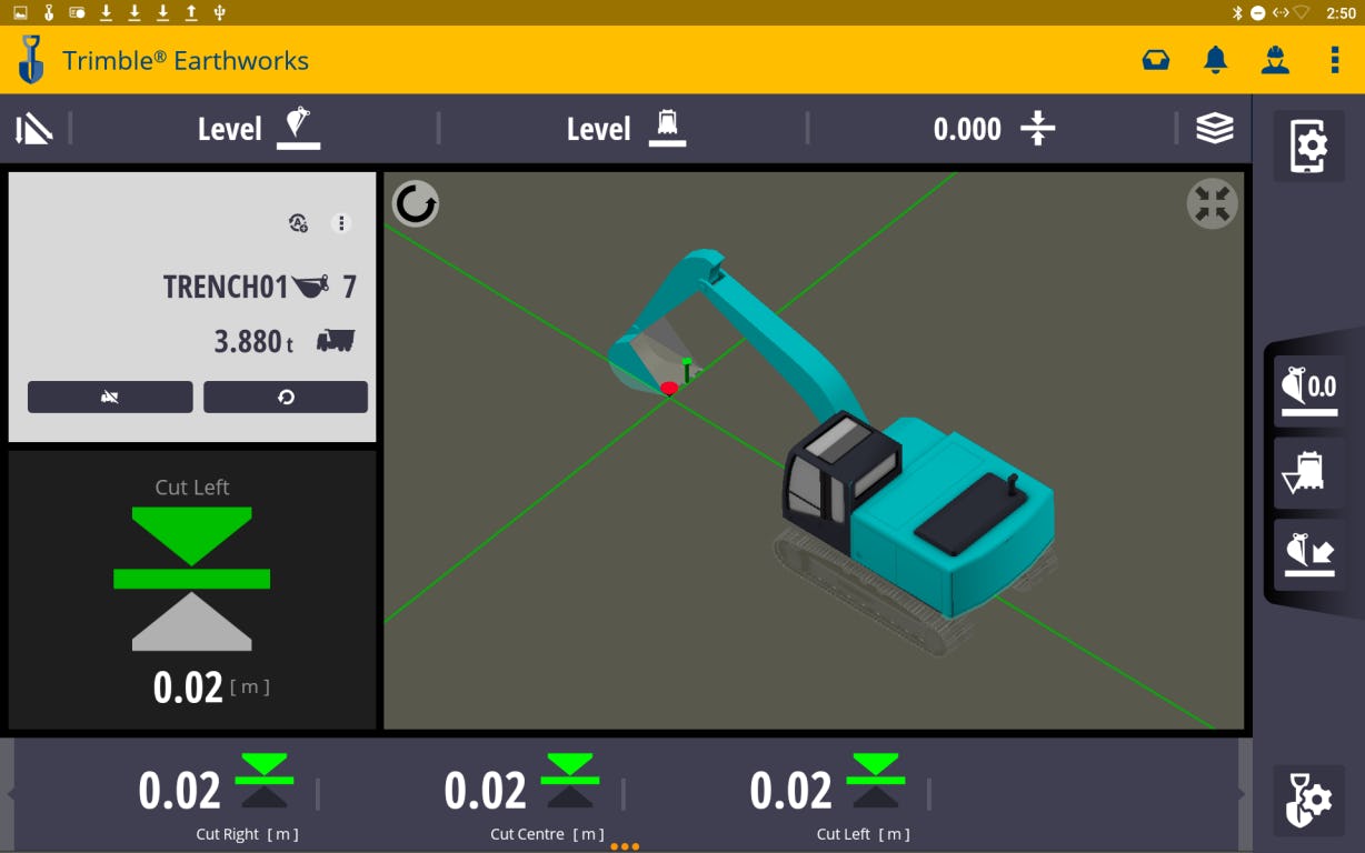 Nieuwe functies in Trimble Earthworks 2.0