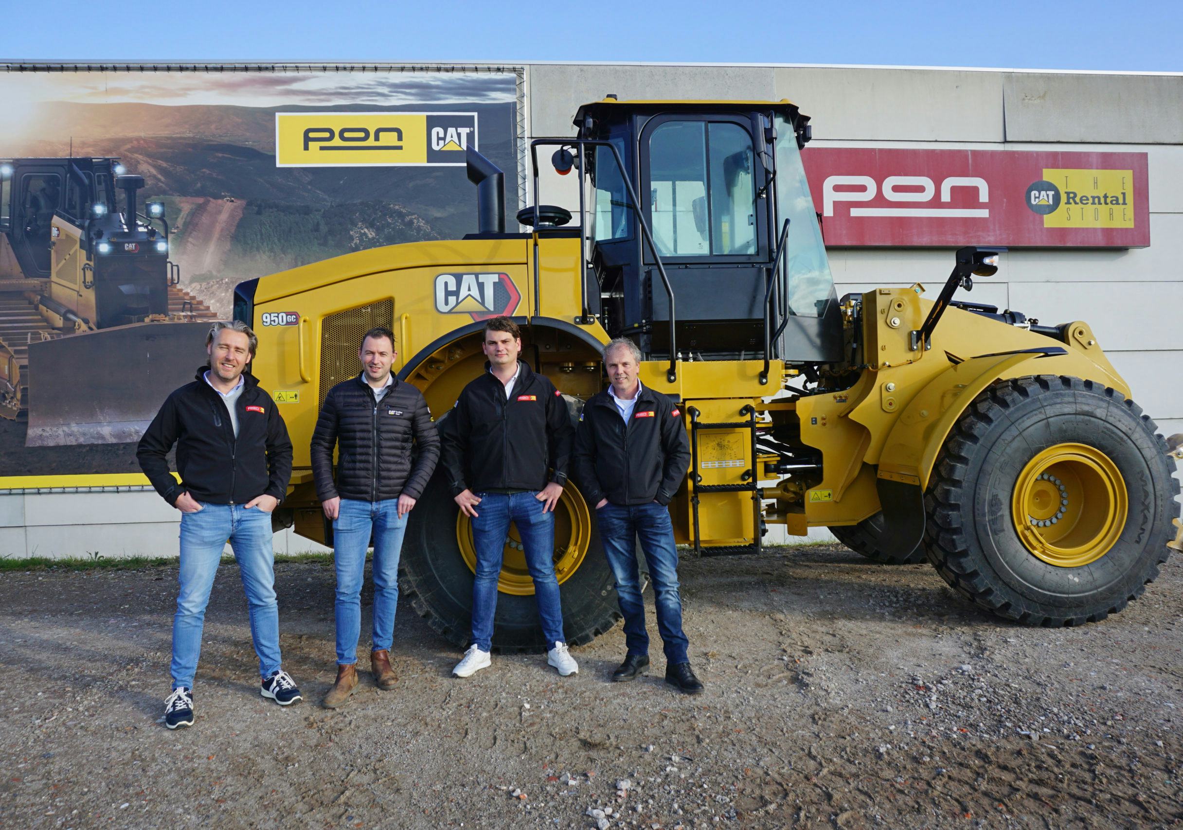 Commercieel manager Wytse Stelma met accountmanagers Ralph Barnhoorn, Michiel Bottinga, en Alwin Kiers (vlnr).
