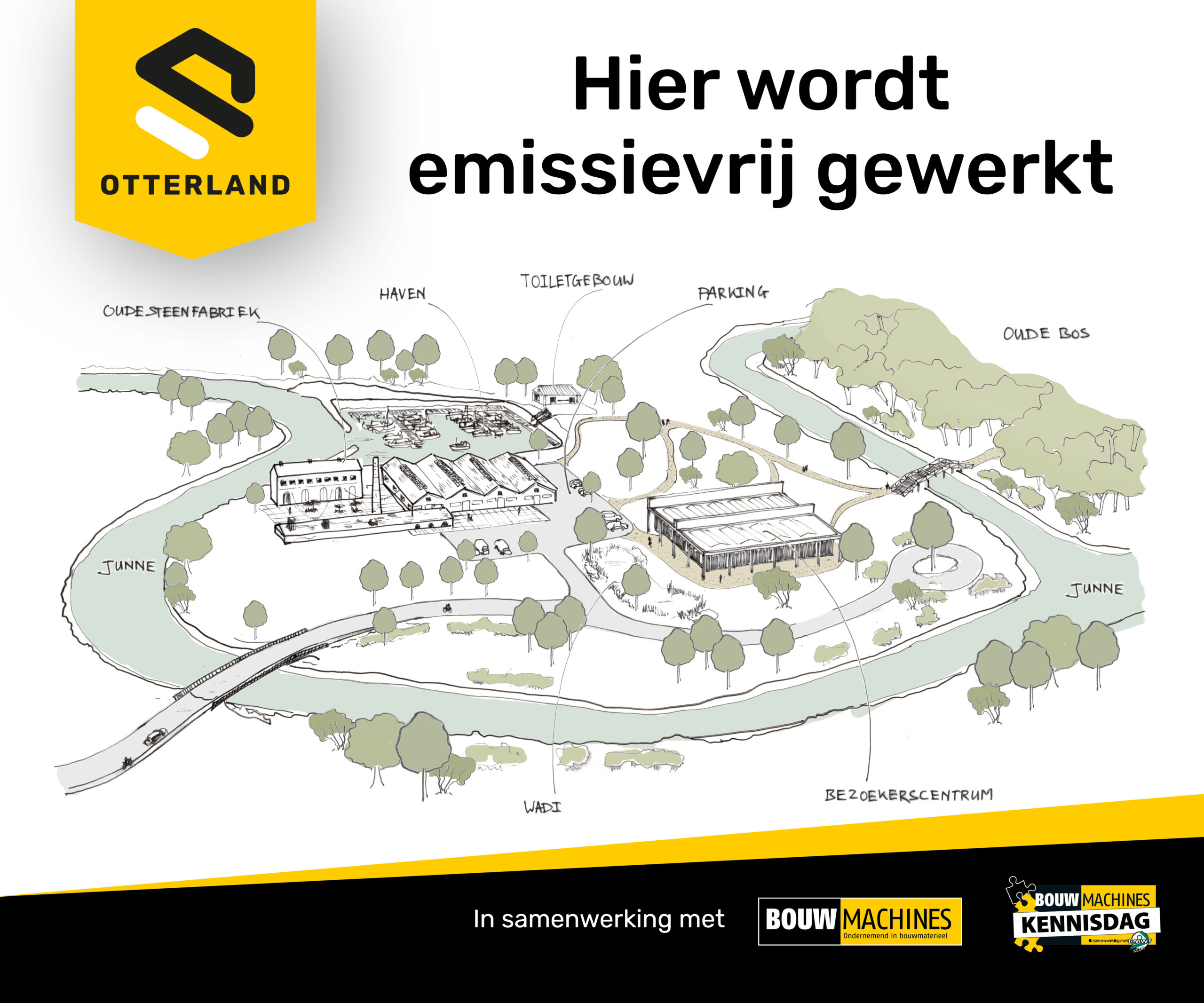De BouwMachines Kennisdag staat dit jaar voor een deel in het teken van de casus Otterland. Op deze fictieve locatie wordt (volledig) emissievrij gewerkt. 