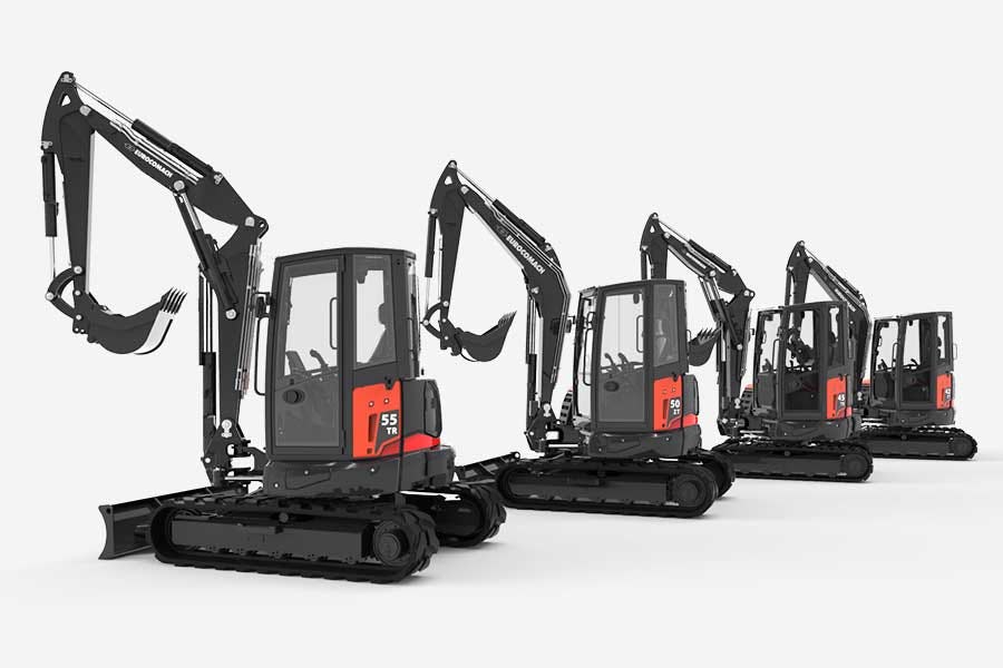 In het voorjaar van 2021 zijn vier nieuwe Eurocomach minigraafmachines gelanceerd in de 4-5 ton klasse.