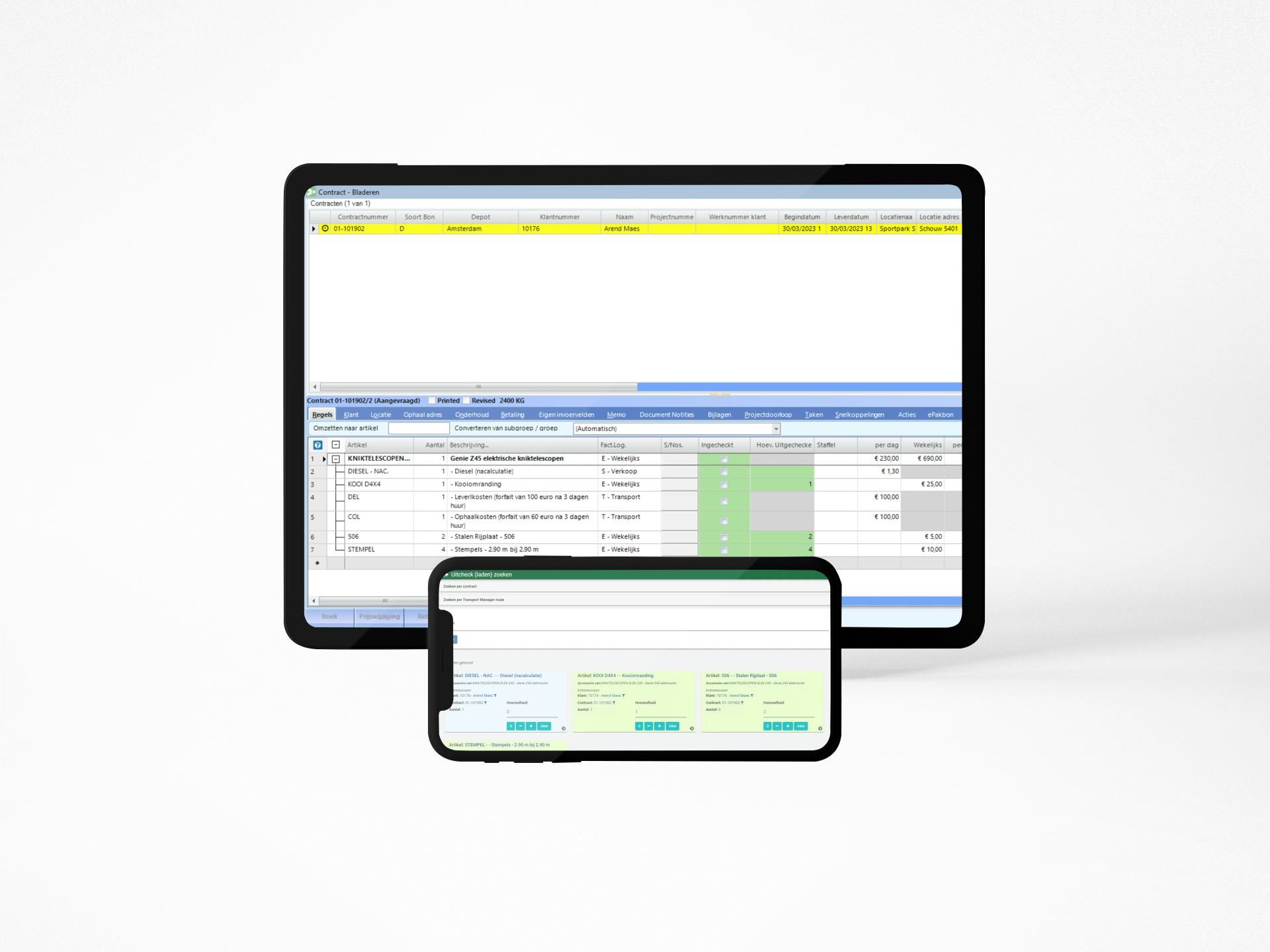 Levering verhuurmaterieel efficiënter met nieuwe mobiele functies MCS Rental Software