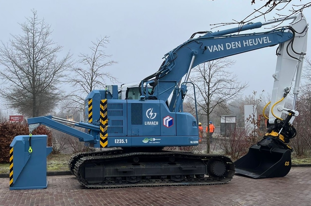 De nieuwe Limach E235, een 26-tonner, met verwisselbare accu.
