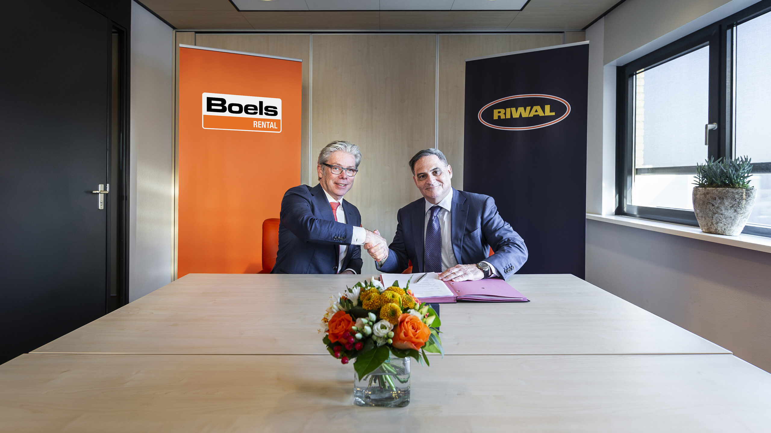 Nederland, Sittard, 08/03/2024
Ondertekening overname Riwal door Boels.
foto Roger Dohmen
