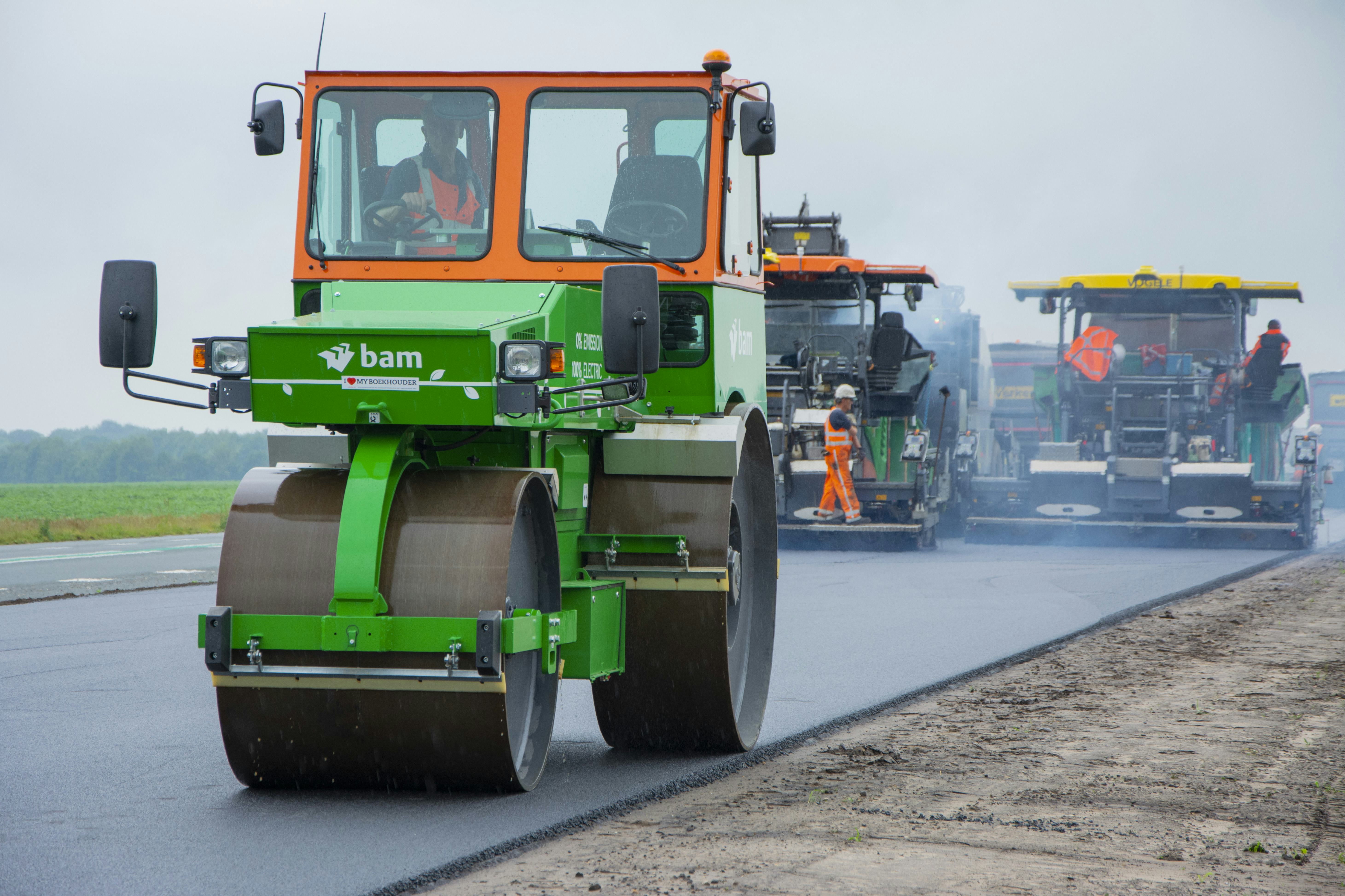 Een elektrische wals van BAM.
Foto: BAM.