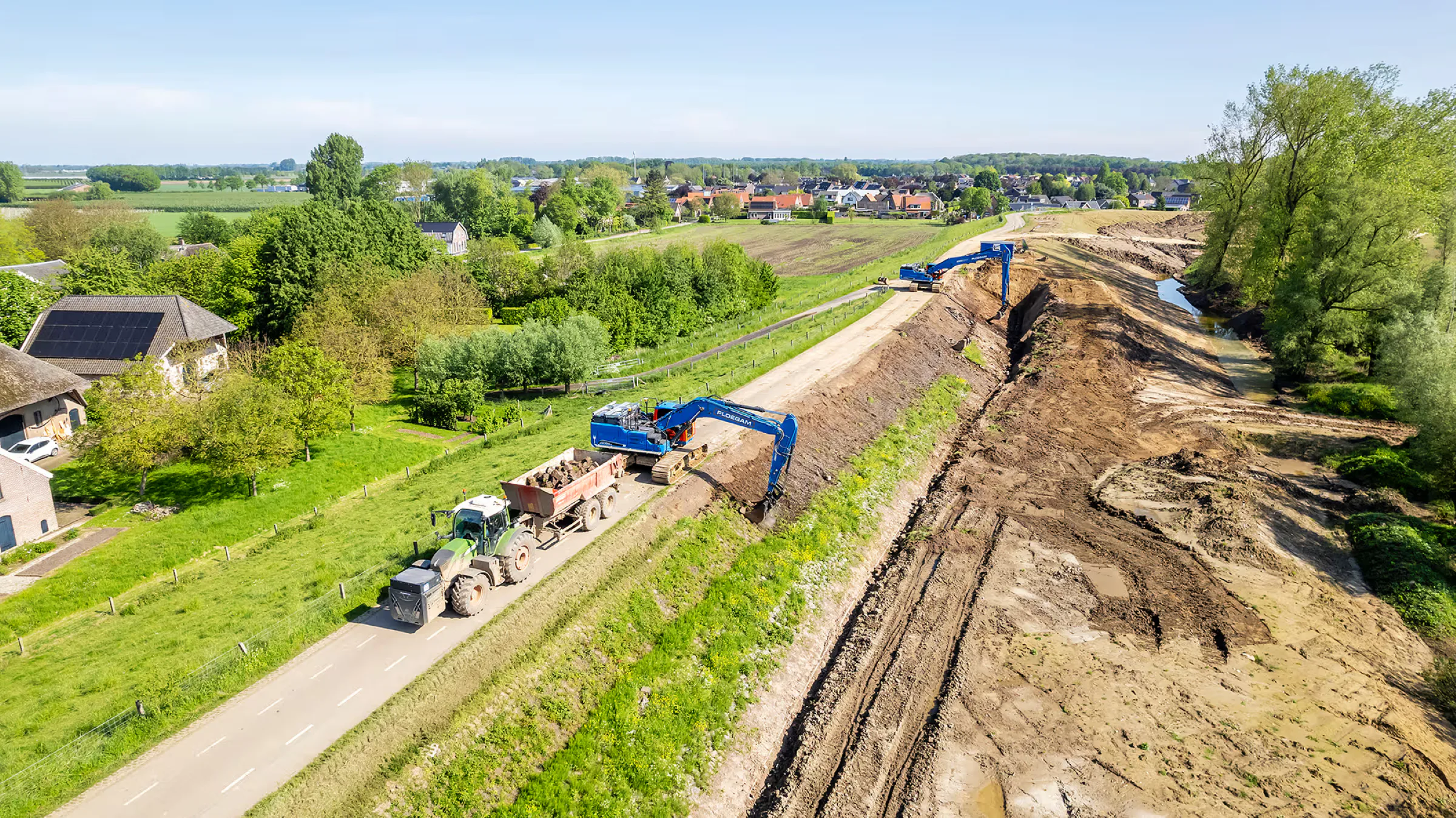 TNO onderzocht de efficiëntie en de impact op duurzaamheid van dijkversterkingsproject Mekante Diek naast andere projecten. Foto: Mekante Diek.